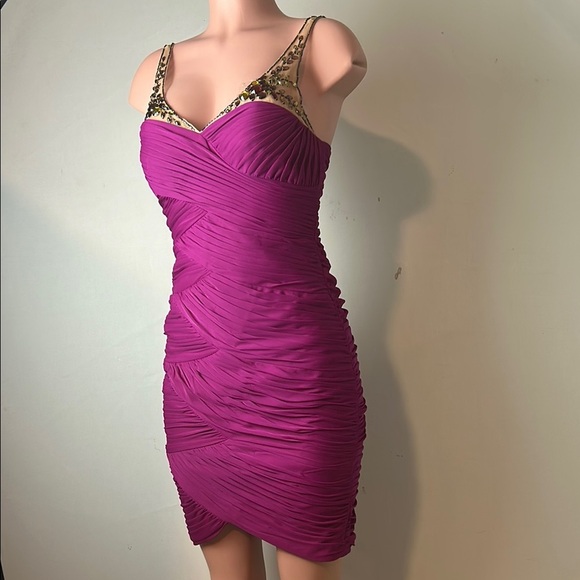 ADRIANNA  PAPELL EMBELLISHED STRAPLESS SEXY DRESS SIZE 4 NEW Without Tags - Picture 5 of 13